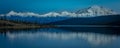 AUGUST 28, 2016 - Mount Denali at Wonder Lake, previously known as Mount McKinley, the highest mountain peak in North America, at Royalty Free Stock Photo