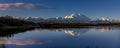 AUGUST 28, 2016 - Mount Denali at Wonder Lake, previously known as Mount McKinley, the highest mountain peak in North America, at Royalty Free Stock Photo