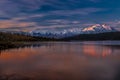 AUGUST 29, 2016 - Mount Denali at Wonder Lake, previously known as Mount McKinley, the highest mountain peak in North America, at Royalty Free Stock Photo