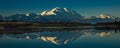 AUGUST 28, 2016 - Mount Denali at Wonder Lake, previously known as Mount McKinley, the highest mountain peak in North America, at Royalty Free Stock Photo