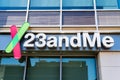 August 8, 2019 Mountain View / CA / USA - 23andme headquarters in Silicon Valley; Based on a saliva sample, 23andMe provides