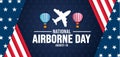 16 August National Airborne Day background template. Holiday concept. background, banner, placard, card