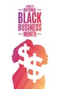 August is National Black Business Month. Holiday concept. Template for background, banner, card, poster with text