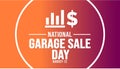 12 August National Garage Sale Day background template. Holiday concept. background