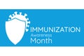 August is National Immunization Awareness Month. Holiday concept. Template for background, banner, card, poster with Royalty Free Stock Photo