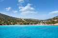 August 22nd 2017 - Lipsi island, Greece - Amazing waters in a beach of Lipsi island, Dodecanese, Greece Royalty Free Stock Photo
