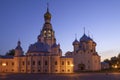 August night at the ancient temples of the Vologda Kremlin