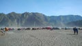 August 22, 2017 one of the parking locations to the whispering sand tour Bromo Malang, East Java, Indonesia