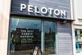 August 28, 2019 Palo Alto / CA / USA - Peloton store in Stanford Shopping Center; Peloton is an American exercise equipment and Royalty Free Stock Photo