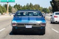 August 23, 2019 Pleasanton / CA / USA - 1970 Chevrolet Chevelle driving on the freeway in San Francisco Bay Area