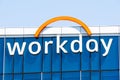 August 25, 2019 Pleasanton / CA / USA - Close up of Workday sign at their headquarters; Workday, Inc. is an onÃ¢â¬âdemand cloud-
