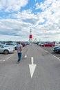 29 August 2020. Portland Bill Lighthouse. Dorset coast in Isle of Portland, UK.