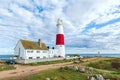 29 August 2020. Portland Bill Lighthouse. Dorset coast in Isle of Portland, UK.