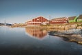 August 18 2019, Qeqertarsuaq, Greenland. The supermarket at the harbour. Qeqertarsuaq is a port and town located on the