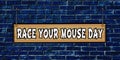 august, Race Your Mouse Day, Text Effect on Bricks Background