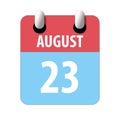 august 23rd. Day 23 of month,Simple calendar icon on white background. Planning. Time management. Set of calendar icons for web