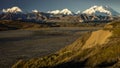 August 30, 2016 - The road up to Polychome Pass, Denali National Park, Alaska Royalty Free Stock Photo