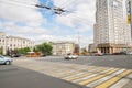 August 27, Russia, Nizhny Novgorod, prospect with pedestrian crossings