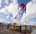 Rocking out at an oil well Royalty Free Stock Photo