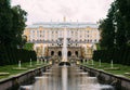 05 August, 2016, Saint-Petersburg, Russia - Grand Peterhof Palace, the Grand Cascade