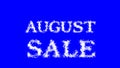 August Sale cloud text effect blue isolated background