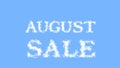 August Sale cloud text effect sky isolated background