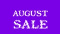 August Sale cloud text effect violet isolated background