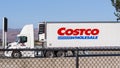 August 7, 2020 San Jose / CA / USA - Costco Wholesale truck making deliveries in South San Francisco Bay Area