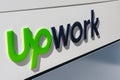 August 1, 2019 Santa Clara / CA / USA - Upwork sign at their HQ in Silicon Valley; Upwork Global Inc, formerly Elance-oDesk, is a