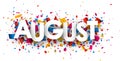 August sign. Royalty Free Stock Photo