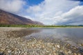 August on the Sob River. Polar Ural