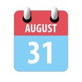 august 31st. Day 31of month,Simple calendar icon on white background. Planning. Time management. Set of calendar icons for web