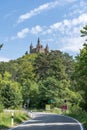 August 1st, 2020 - Hohenzollern, Germany: Medival castle fortress on top of hills