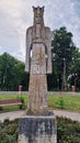 Statue of Neagoe Basarab, at the Curtea de Arges Monastery, in Romania. Royalty Free Stock Photo