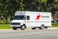 August 1, 2019 Sunnyvale / CA / USA - Aramark vehicle making deliveries in South San Francisco bay area; Aramark Corporation is an Royalty Free Stock Photo