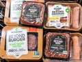 August 16, 2019 Sunnyvale / CA / USA - Beyond Burger, Beyond Sausage and Beyond Beef packages, all Beyond Meat products, available