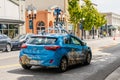August 29, 2019 Sunnyvale / CA / USA - Google Street View vehicle driving through downtown Sunnyvale, Silicon Valley Royalty Free Stock Photo