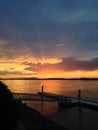 August sunset on Clover Island