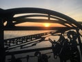 August Sunset over the River Thames at Southend on Sea Royalty Free Stock Photo