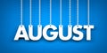August - text hanging on the chains