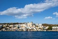 August 24th 2017 - Lipsi island, Greece - The picturesque harbor of Lipsi island, Dodecanese, Greece Royalty Free Stock Photo