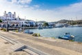 August 24th 2017 - Lipsi island, Greece - The picturesque harbor of Lipsi island, Dodecanese, Greece Royalty Free Stock Photo