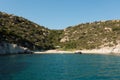 August 19th 2019 - Sithonia, Greece - People enjoying the summer in a secluded beach in Sithonia, Greece