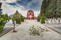 French chapel and graveyards in military cemetery in Thessaloniki