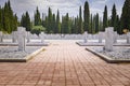 Tombstones in military cemetery in Thessaloniki, Greece