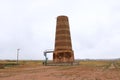 August 31 2023 - Tokmok, Kyrgyzstan: Old Burana tower located on famous Silk road Royalty Free Stock Photo