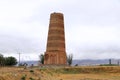 August 31 2023 - Tokmok, Kyrgyzstan: Old Burana tower located on famous Silk road Royalty Free Stock Photo