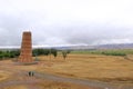 August 31 2023 - Tokmok, Kyrgyzstan: Old Burana tower located on famous Silk road Royalty Free Stock Photo