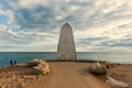 29 August 2020. The Trinity House Obelisk or the Trinity House Landmark, located at Portland Bill, on the Isle of Portland, Dorset