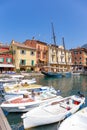 28 August 2019. View of old town of Malcesine, Lake Garda, Italy Royalty Free Stock Photo